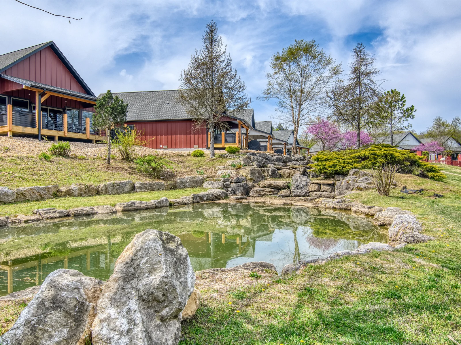 Beautiful Catch and release pond behind the houses!