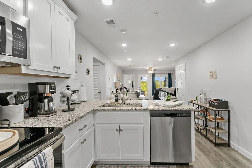 Conveniently organized kitchen makes it fun to prepare meals