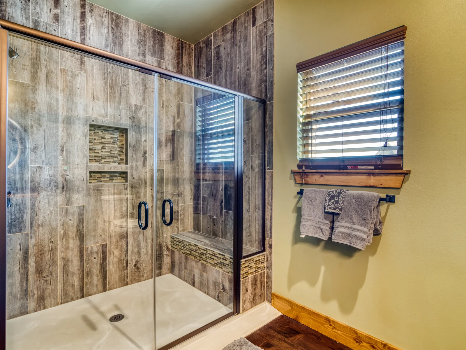 Walk-in Shower in the master bathroom