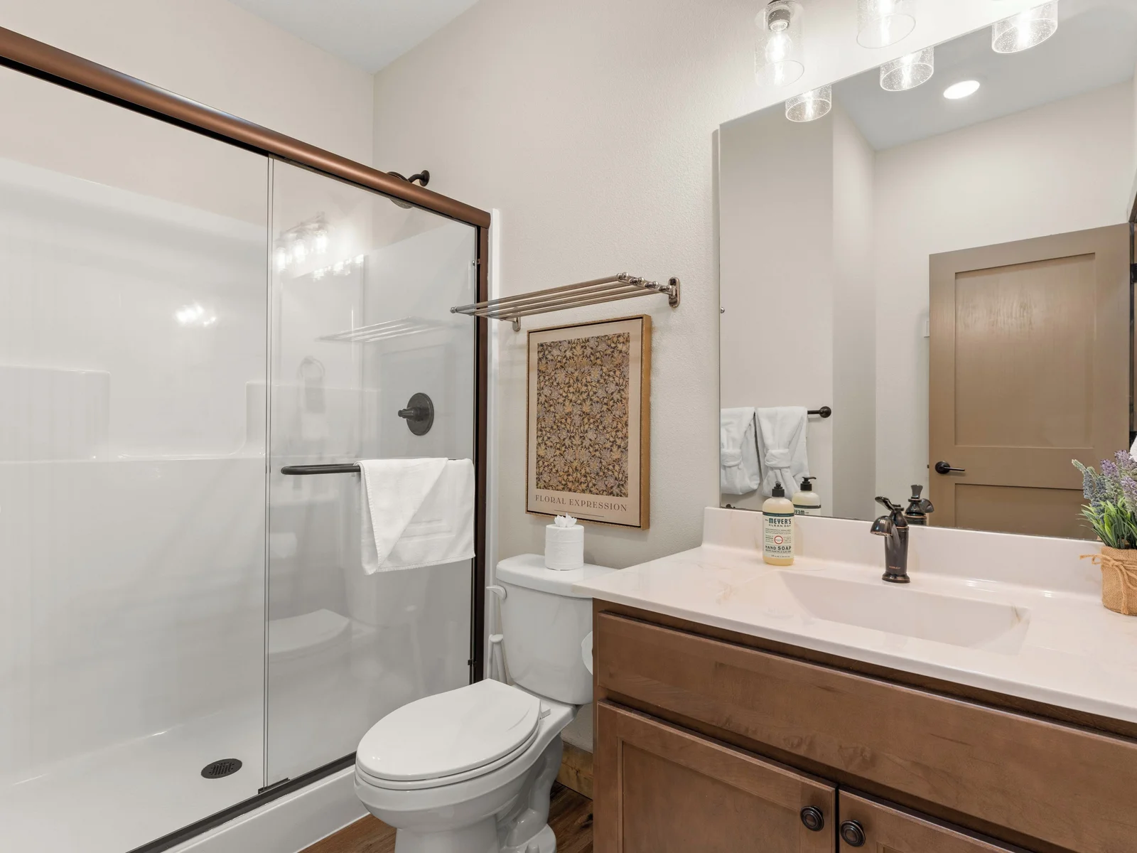 Ensuite for Bedroom 2. Walk in Shower.
