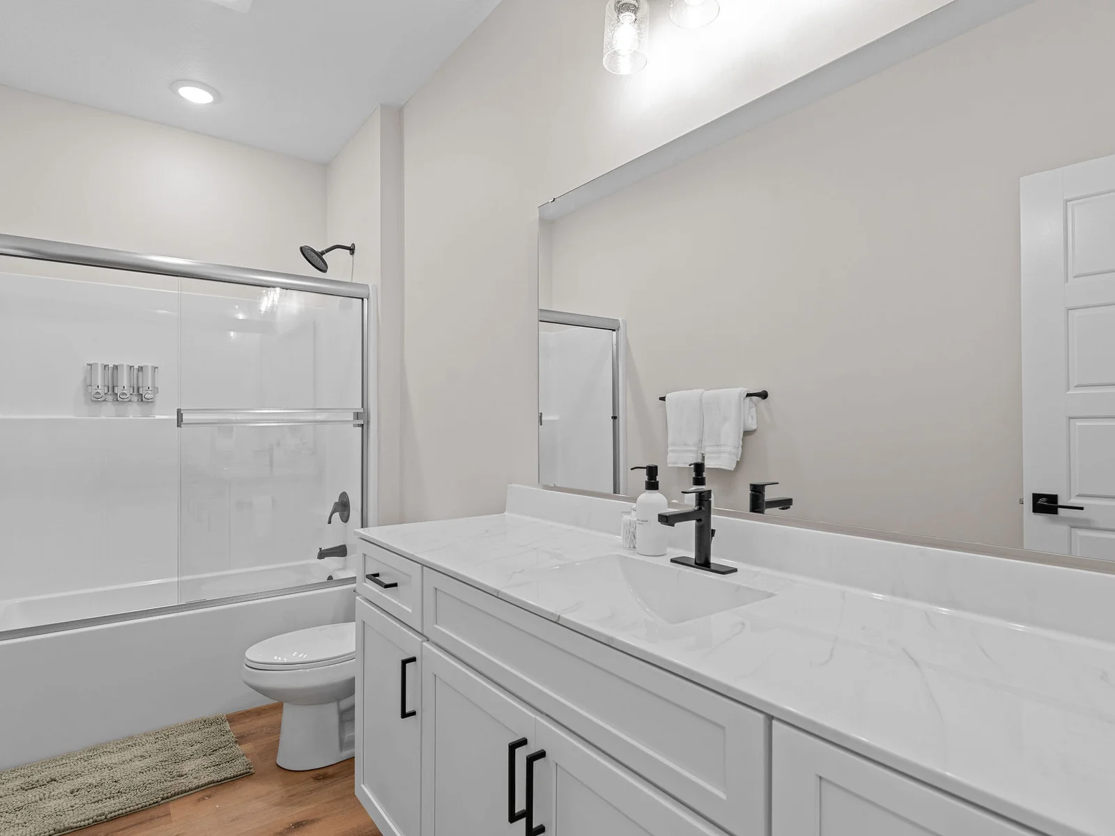 Refresh and recharge in this clean and inviting bathroom.