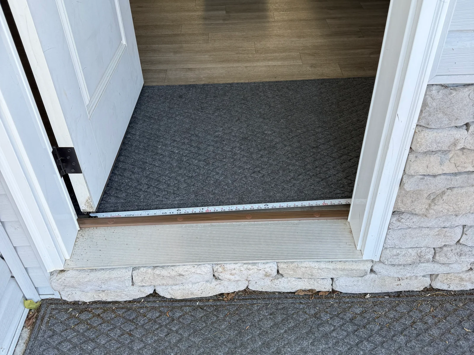 front door is a 36" doorway