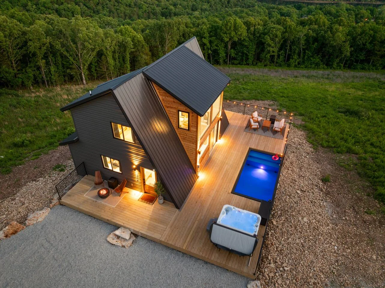 Skyline A-Frame—your home away from home in a peaceful natural setting.