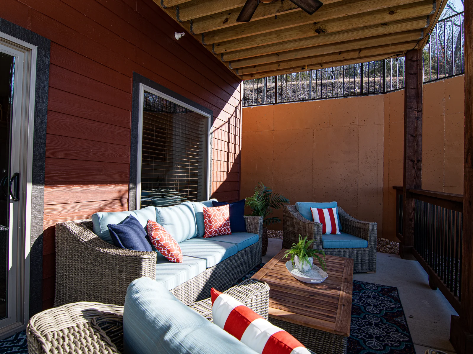 Relax on the back patio