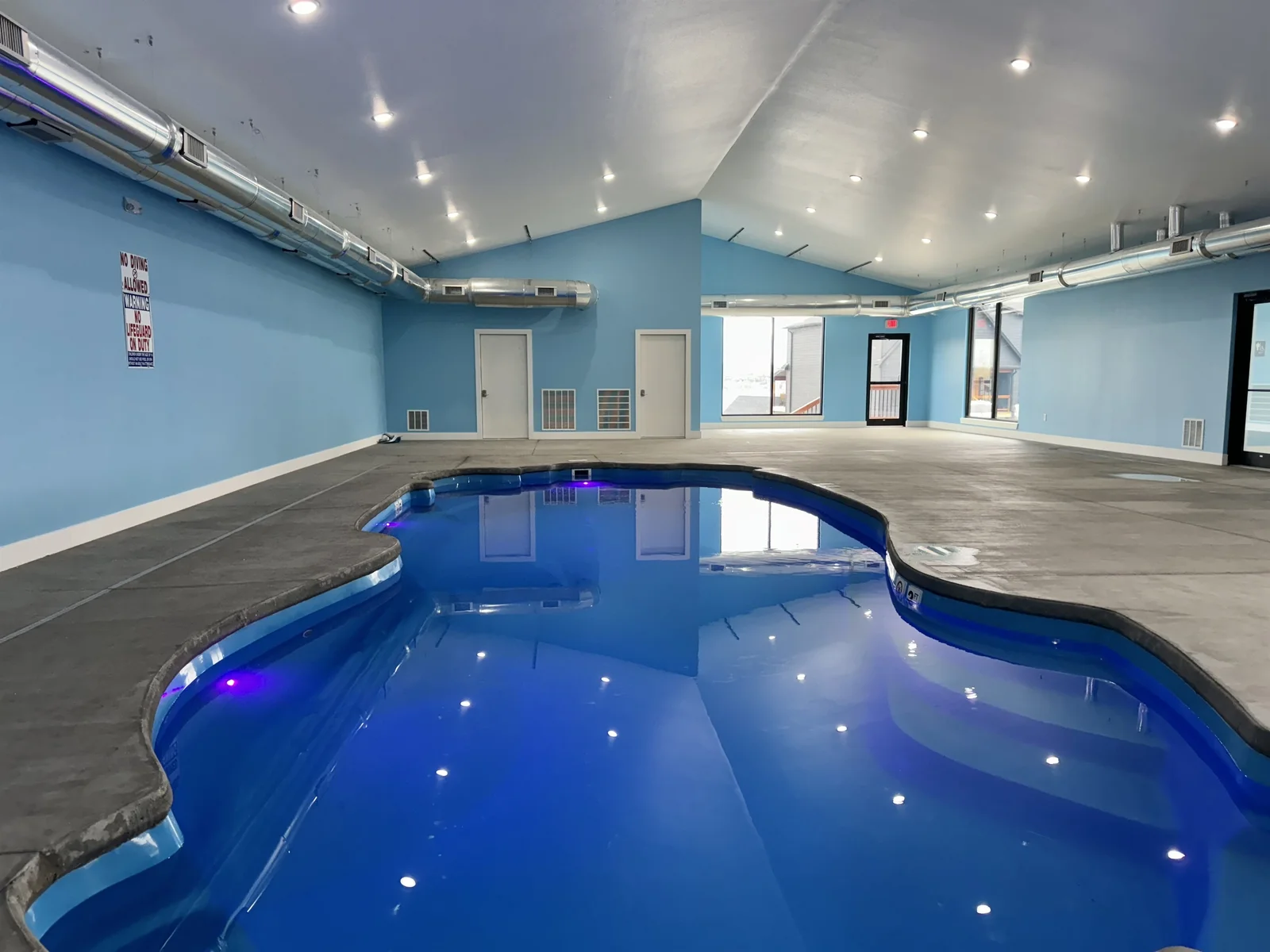 Large, relaxing, and heated indoor pool.