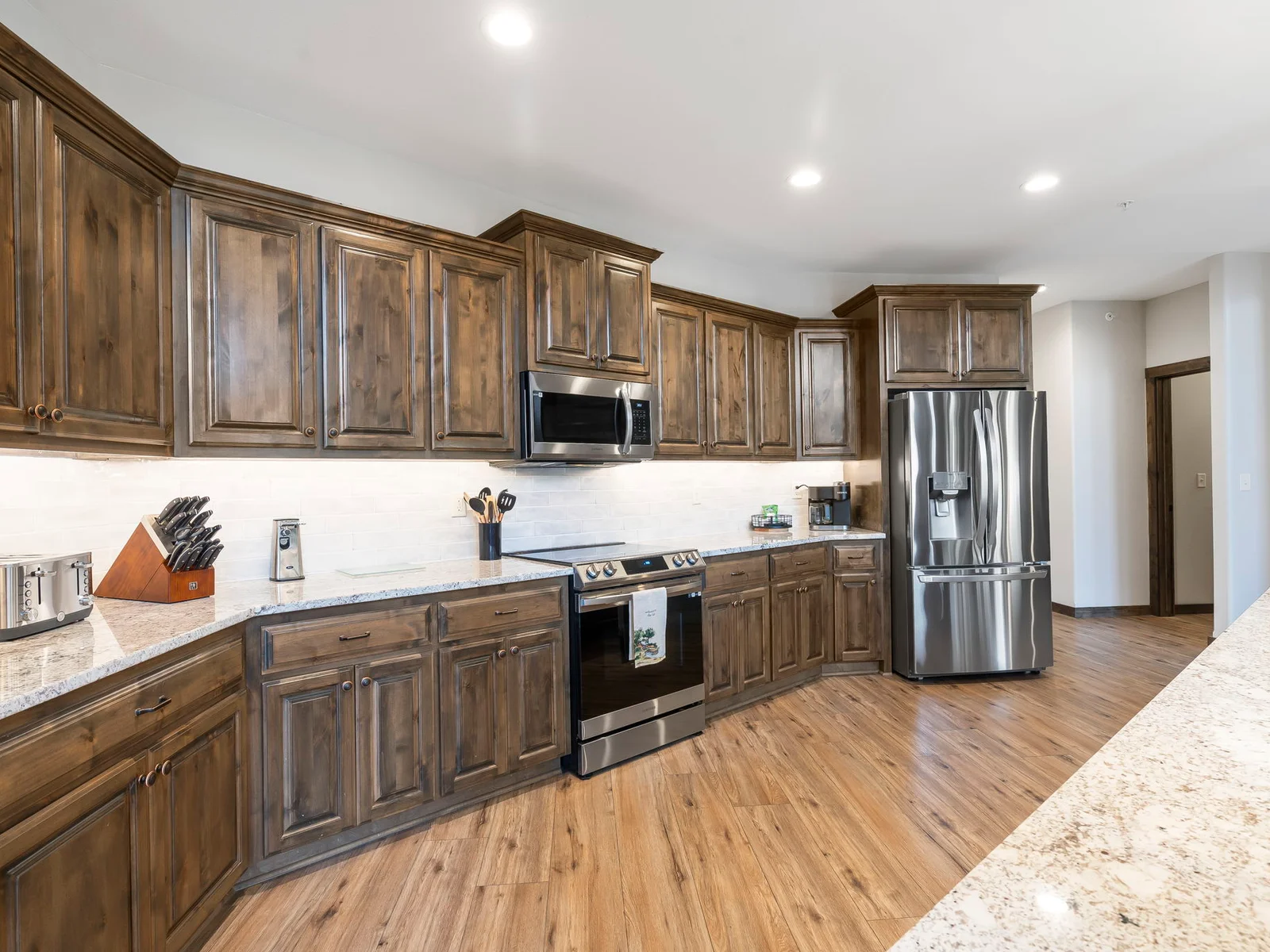 Fully stocked kitchen for your cooking needs