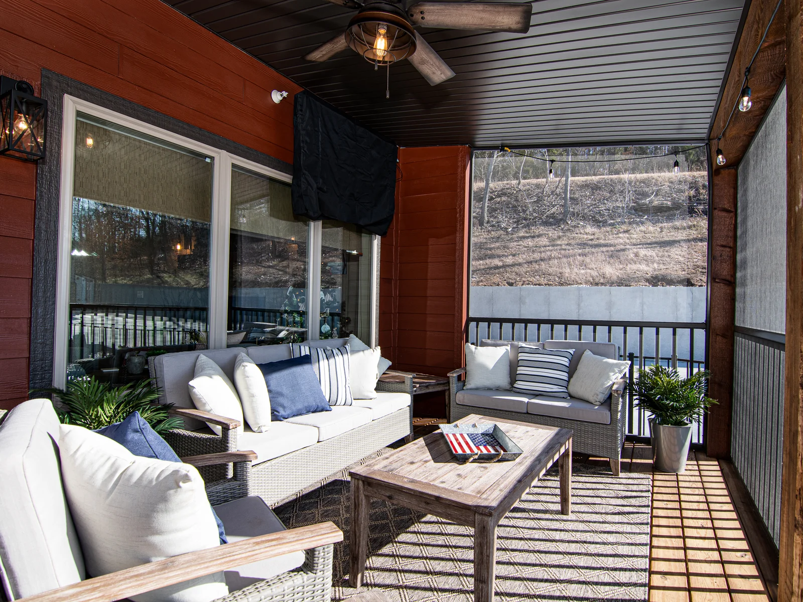 WOW! Check out the two back decks at Lake Haven! This one is screened in!