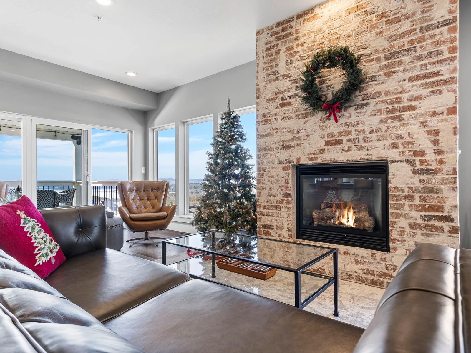 Get cozy around the fireplace!