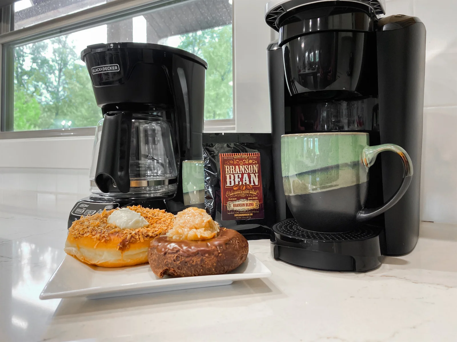 Regular and Keurig coffee makers