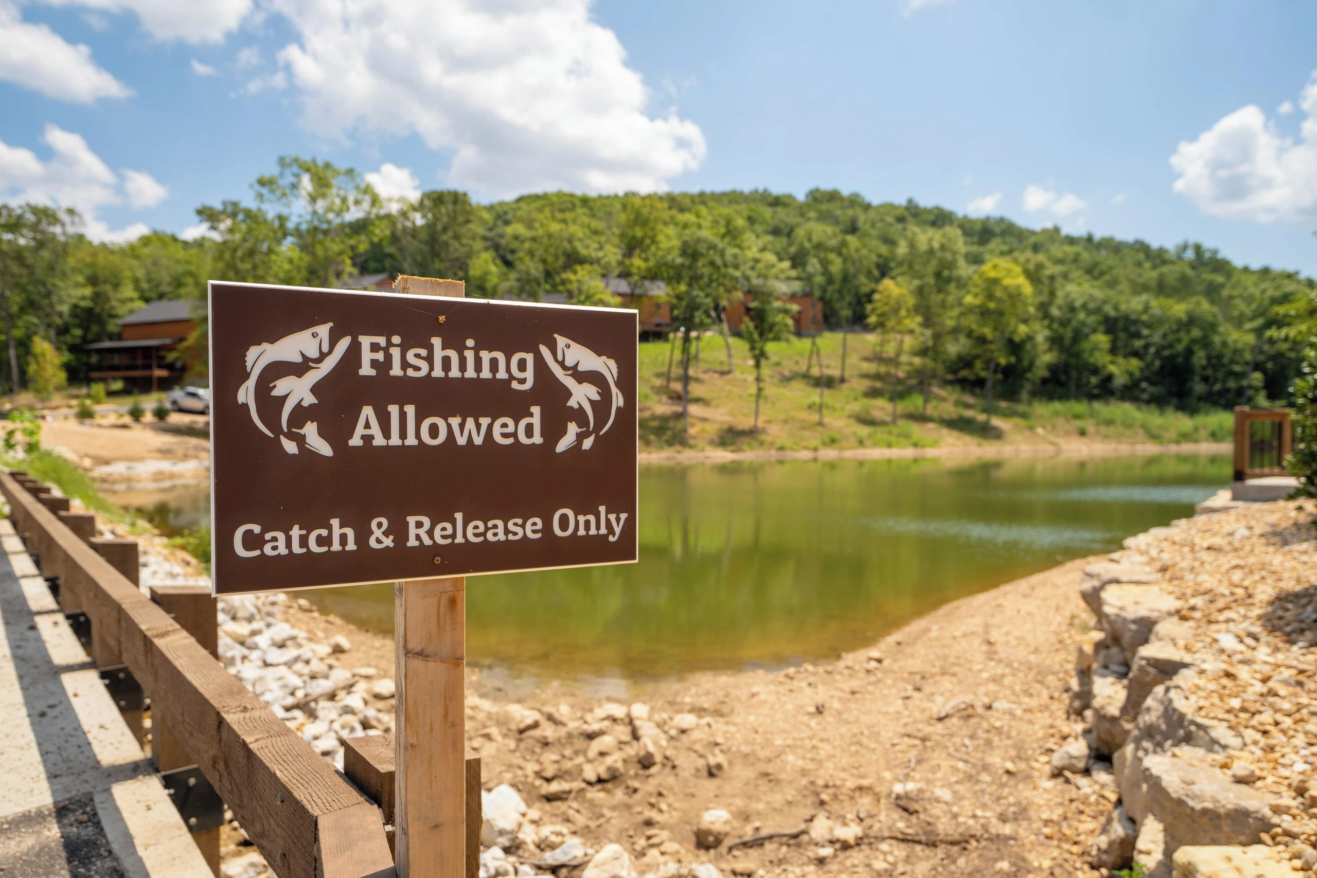 Very popular family activity at Tall Timbers Camp. Steps away from your cabin.