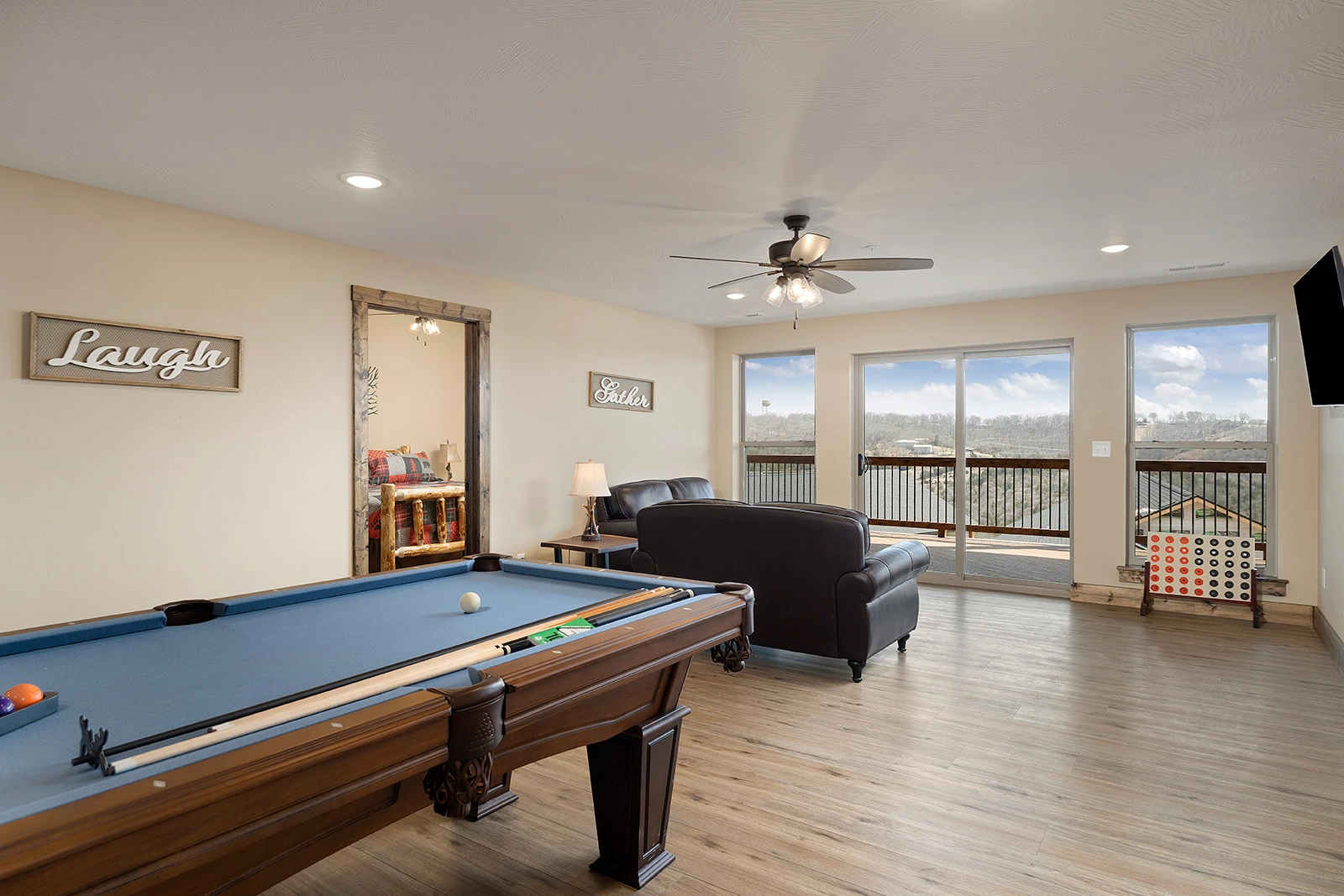 Basement Living Room and Game Room