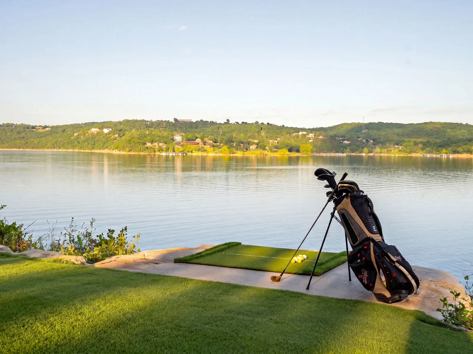 Tee off with lake views from the putting green, where mornings start slower and vacations feel longer.