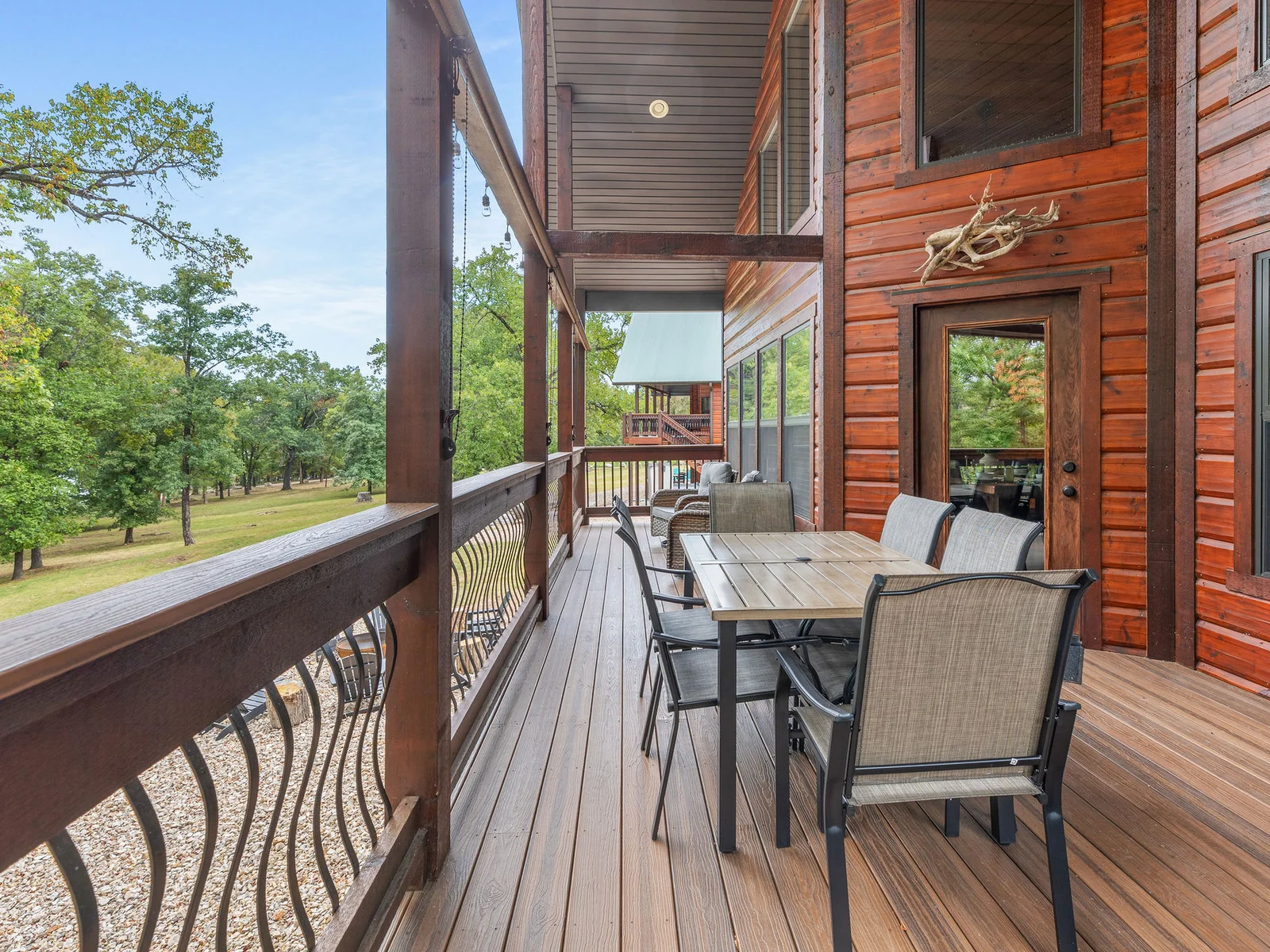Outdoor seating to enjoy the lake!