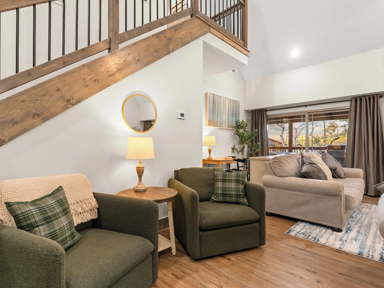 Seating area in open living room