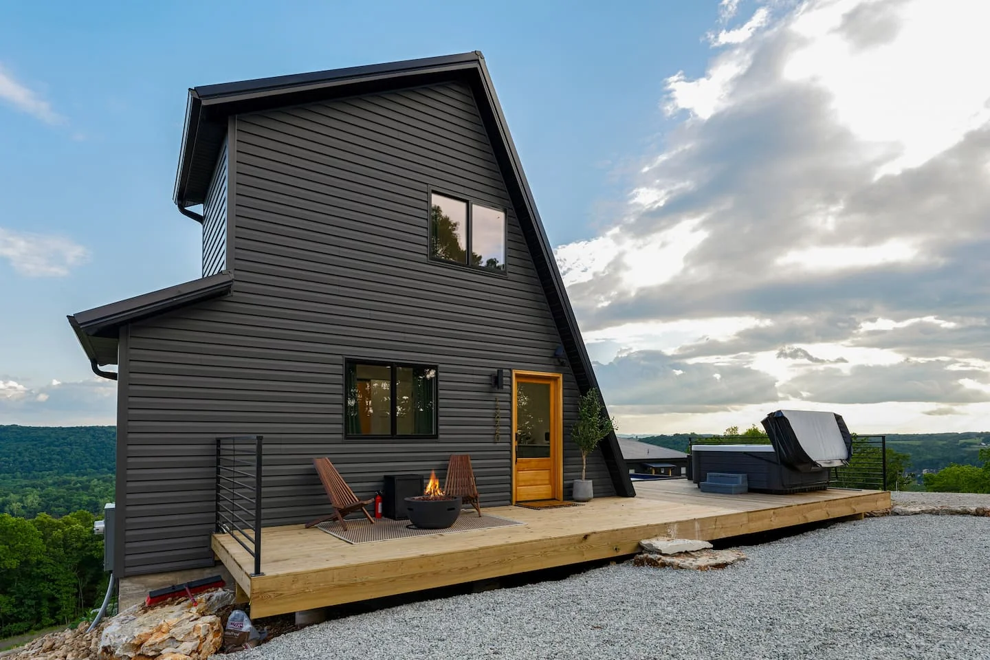 Welcome to Skyline A-Frame. Your ultimate romantic lake escape. 🌊