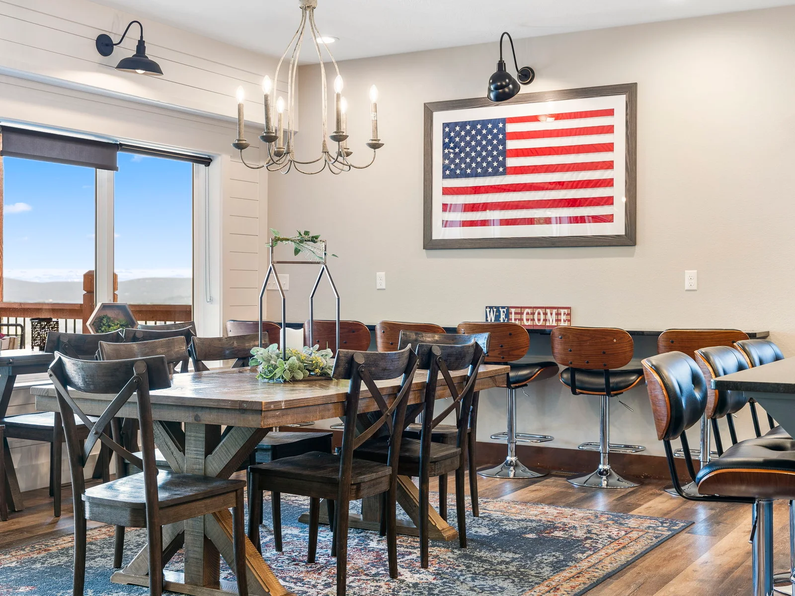Dining space with extra seating