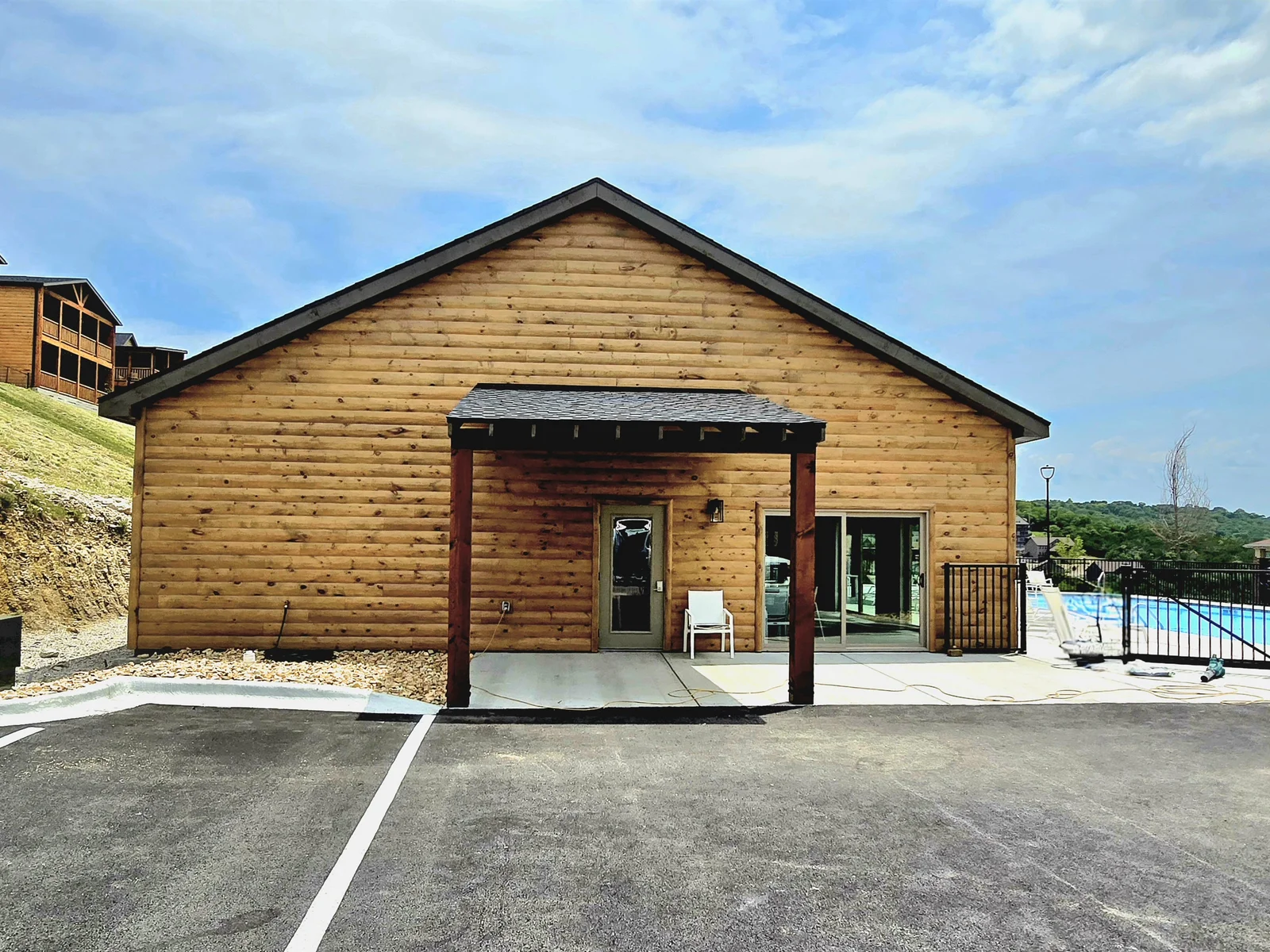Indoor pool located inside this building
