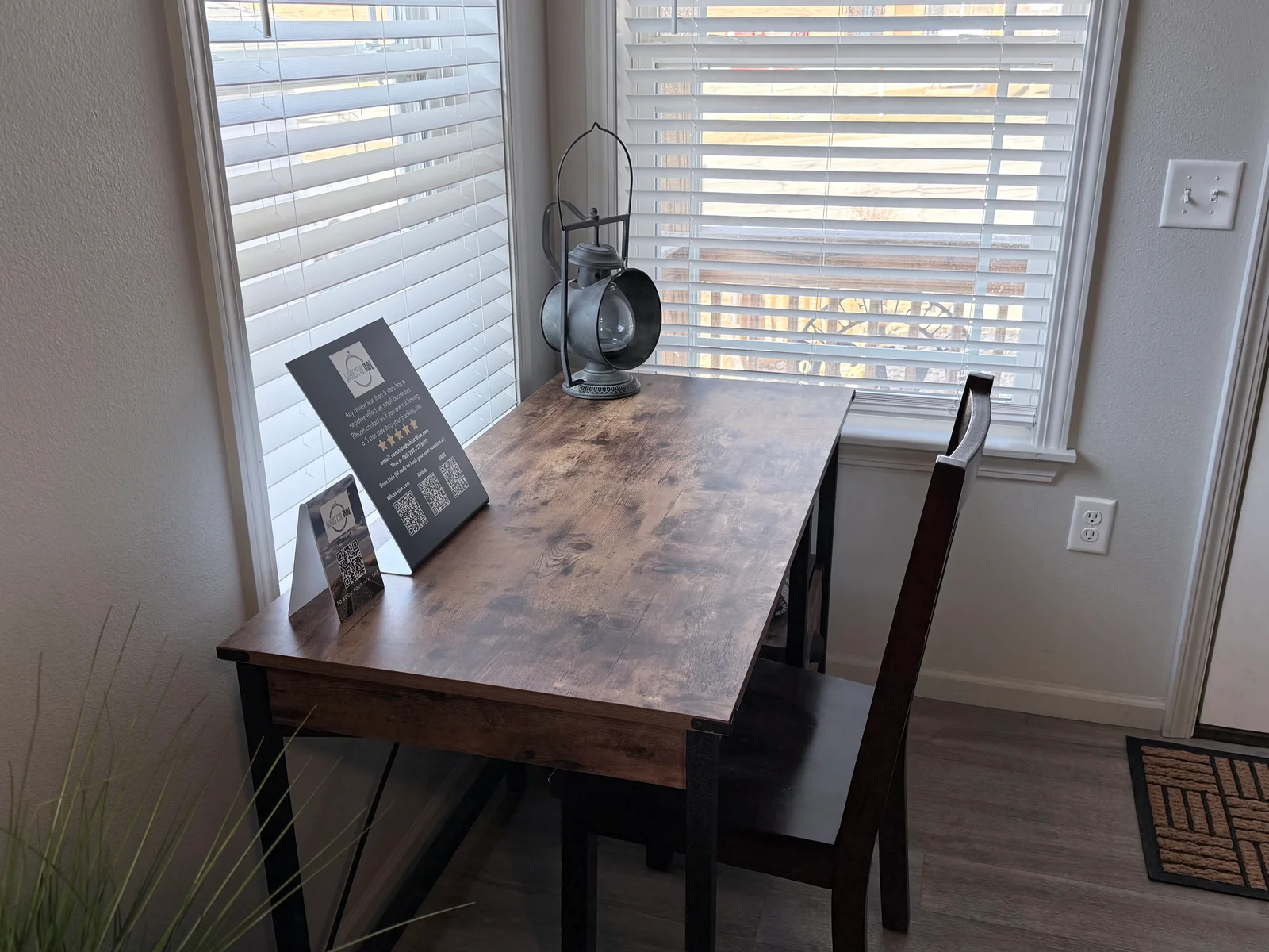 desk area with monitor