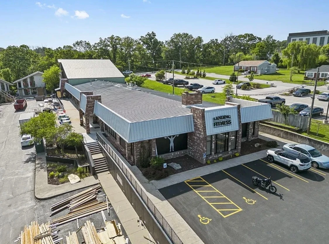 Gym and indoor pool located within Branson Landing Fitness