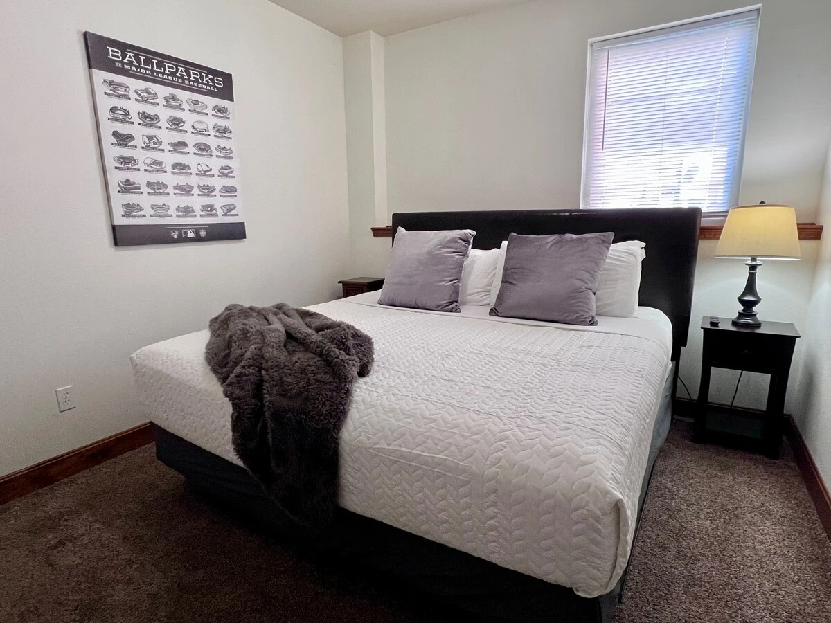 Lower level King bedroom with walk in closet