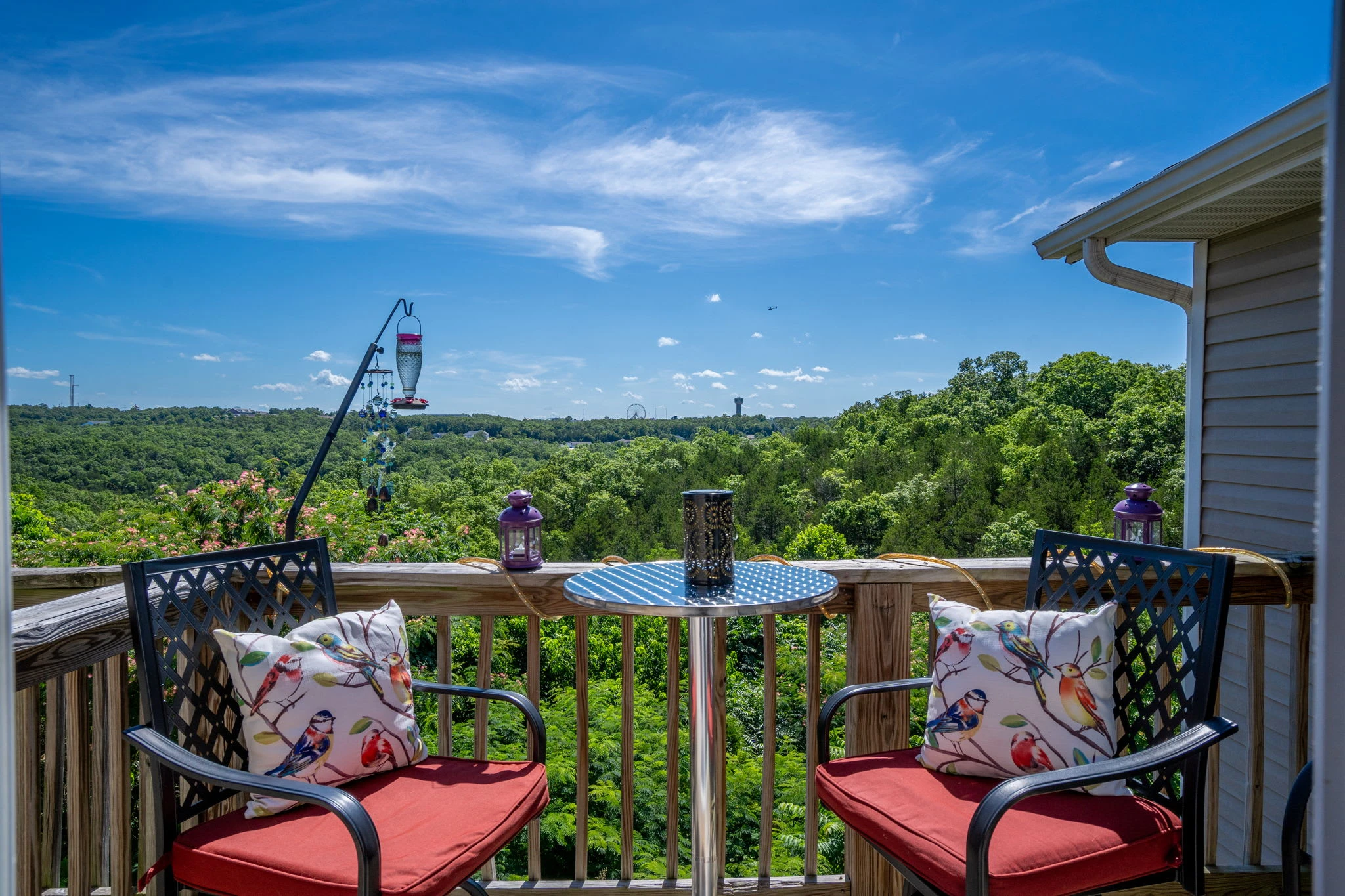 Back cozy deck off living room